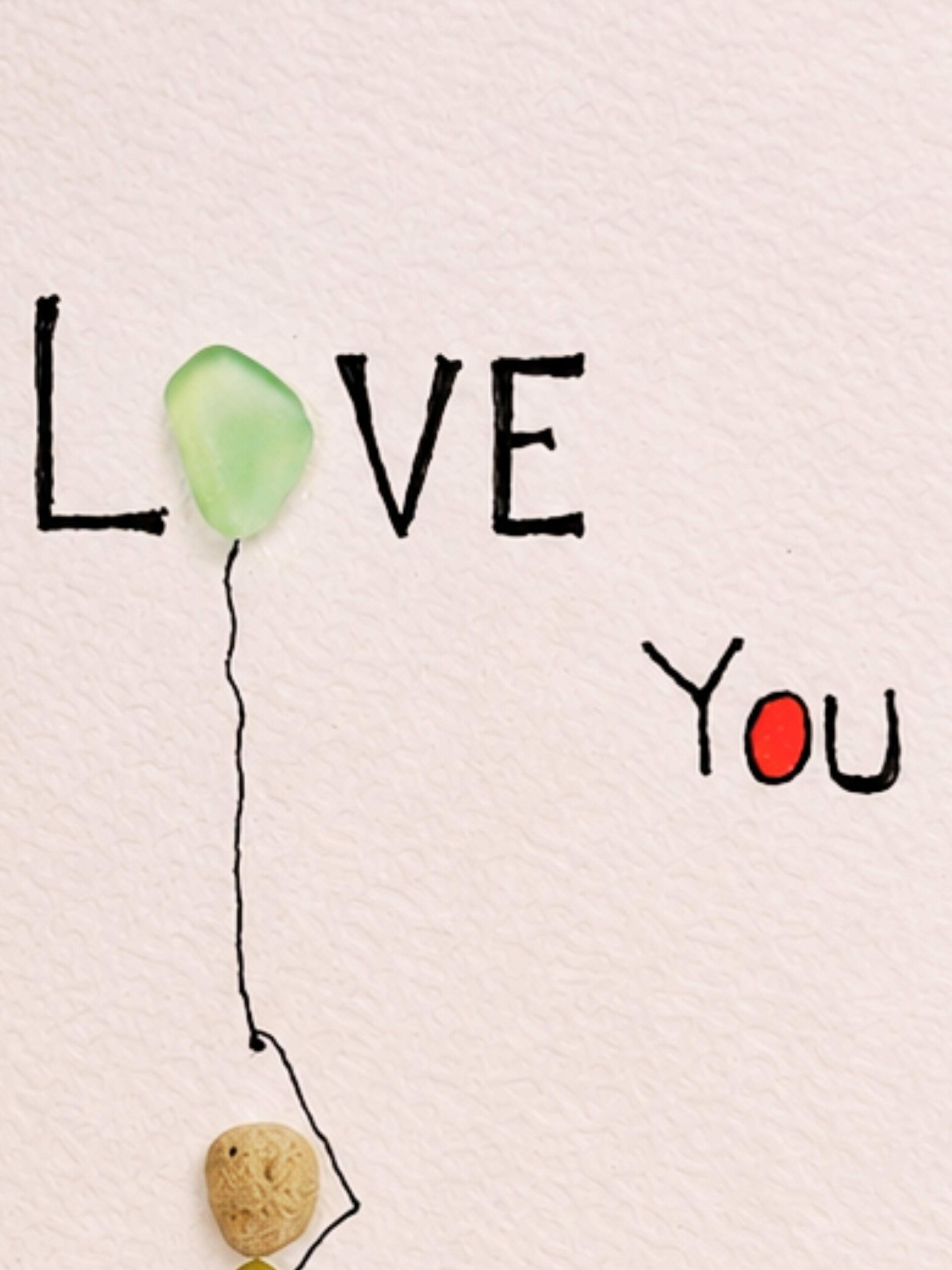 Carte d’amour artisanale minimaliste avec verre poli, carte romantique originale, carte Saint-Valentin personnalisable, idée cadeau couple - Image 2