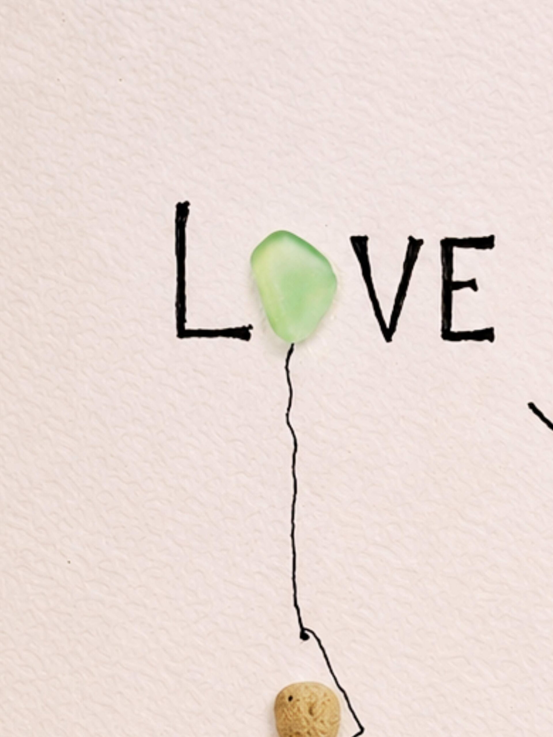 Carte d’amour artisanale minimaliste avec verre poli, carte romantique originale, carte Saint-Valentin personnalisable, idée cadeau couple - Image 3