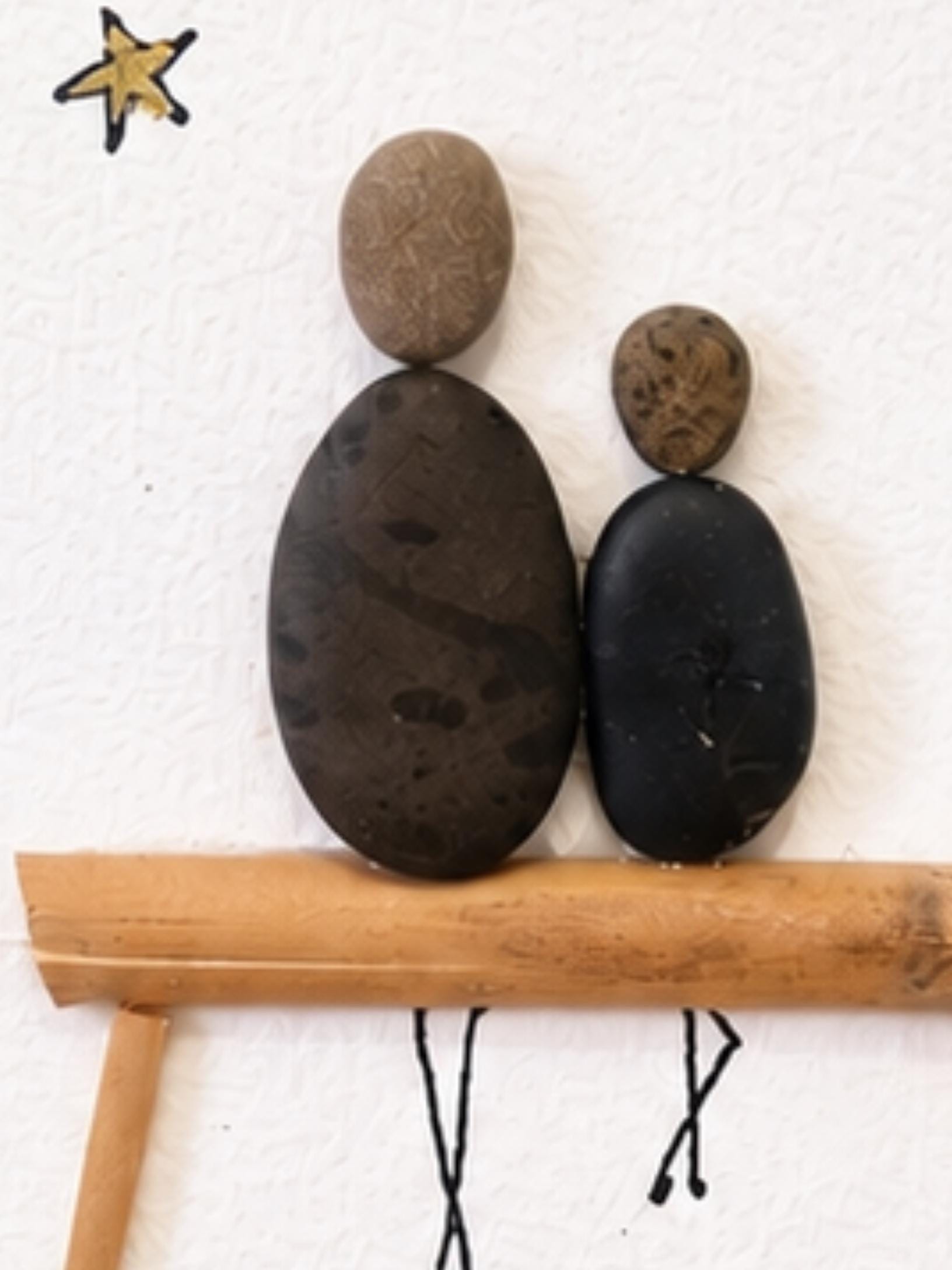 Cadeau Papa Personnalisé Galets & Verre de Mer – Cadre Artisanal Famille Père Enfant – Décoration Émotionnelle Unique - Image 2